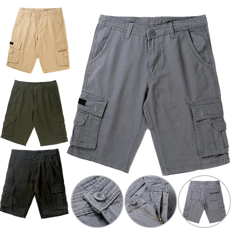 Мужские шорты Карго дышащие повседневные брюки с несколькими карманами для весны и лета FS99
