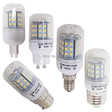 G9 B22 GU10 E27 E14 LED Corn Bulb AC 220V 2835 SMD Candle Replace Halogen lamp Chandelier Light 24 42LEDs
