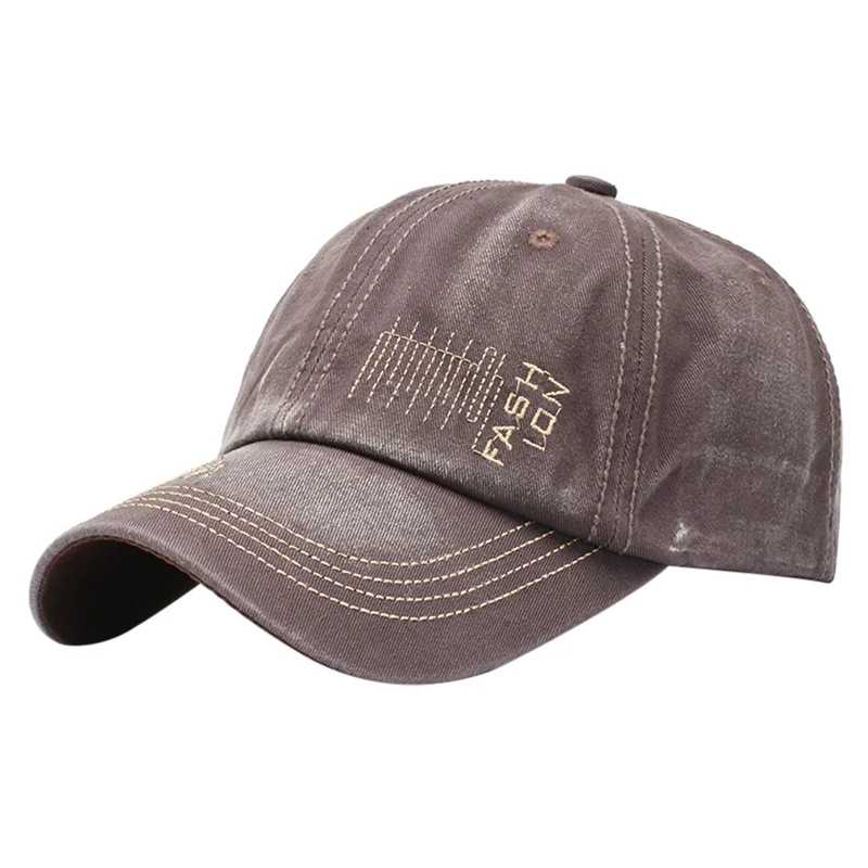 Sport Caps Letter Embroidered Washed Denim Peaked Hat Headwear Outdoor Sports Wear With Adjustable Back Hats
