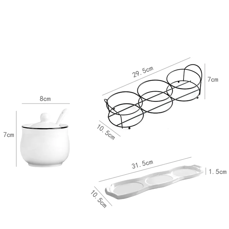 3 шт./компл. Керамика соль и перец банку набор графинчиков приправа держатель с ложкой приправы сахар специи коробка для хранения Пособия по кулинарии инструменты