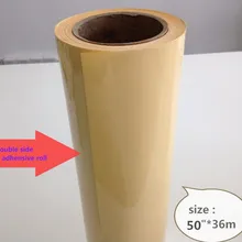 50 дюймов* 36 м большой рулон двухсторонней рулон клейкой пленки для склеивание стекла