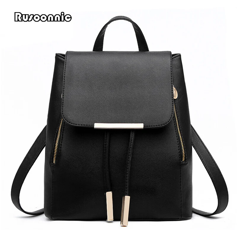 Backpack Women Leather Backpacks High Quality Pu Bagpack Mochila Feminina Rucksack Female School Bags