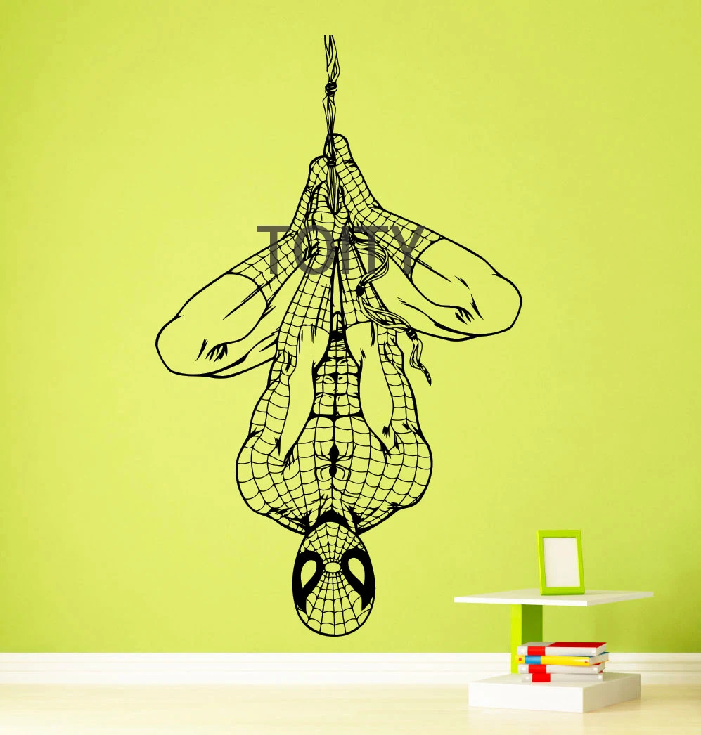 Best 29 Designs Spiderman Wall Stickers Vinyl Decals Superhero Poster Children Room Home Interior Murals Art Nursery Decor
