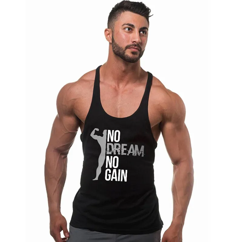 

2018 New Tank Top Men Gyms-Clothing Stringer Fitness Gyms Shirt Brand Clothing Muscle Workout Cotton tank top