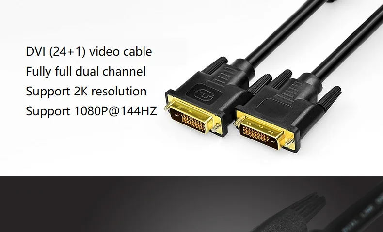 DVI кабель DVI-D 24+ 1 pin 1080 p@ 144HZ 2K@ 60HZ папа-папа DVI к DVI кабель для проектора ноутбука lcd DVD HDTV xbox 1,5 m/3 m/5 m/8 m