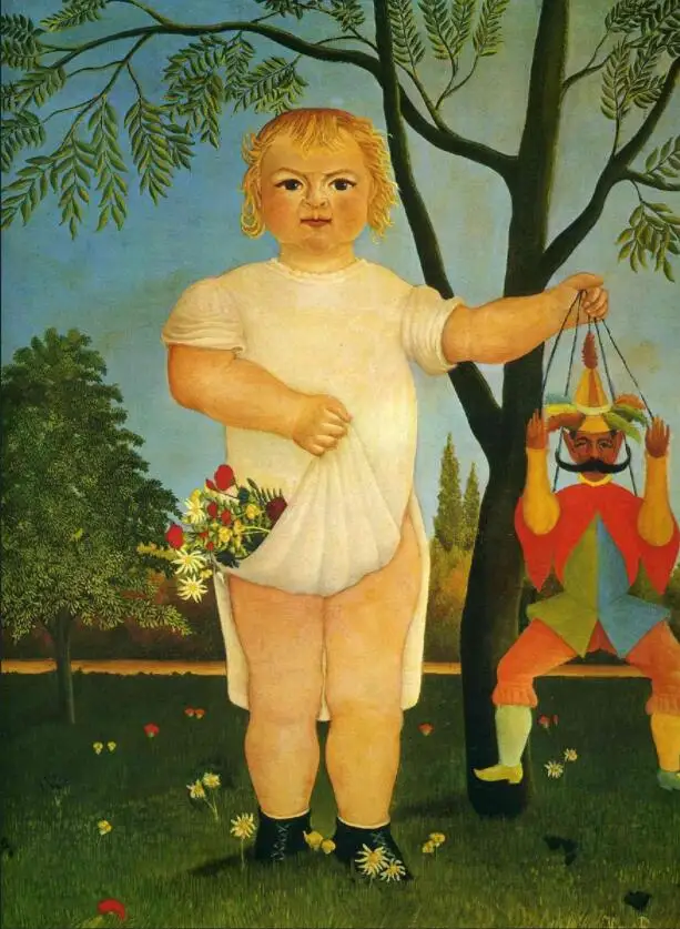 

High quality Oil painting Canvas Reproductions Child with a Puppet (1903) by Henri Rousseau painting hand painted