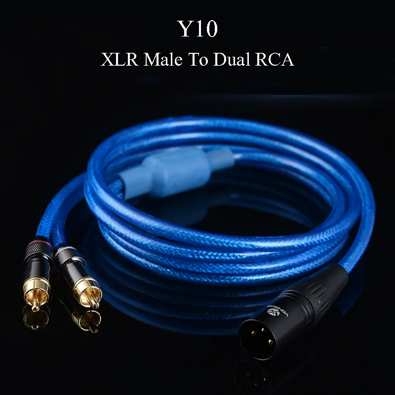 WinAqum Профессиональный Позолоченный XLR штекер к двойному RCA коаксиальный аудио