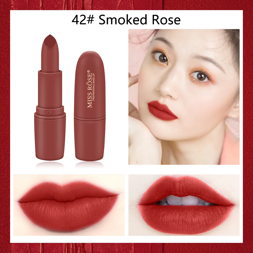 32 Mimosa# MISS ROSE Brick Red губная помада в виде пули матовая помада легко носить стойкая красная Фирменная помада, Макияж сексуальная помада для губ