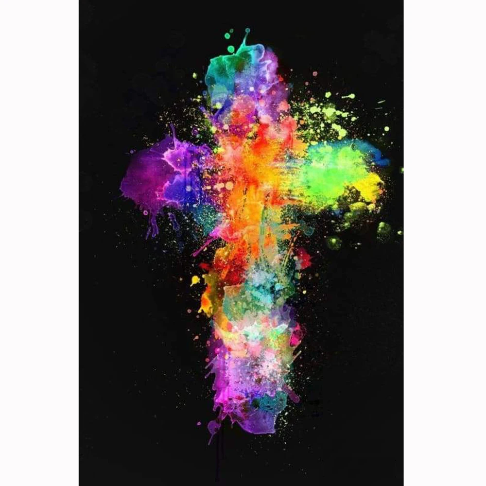 

Diamond Painting 5d Diy Painted Cross Jesus Christianity Full Drill Diamond Embroidery Full Square Rhinestones Home Decor