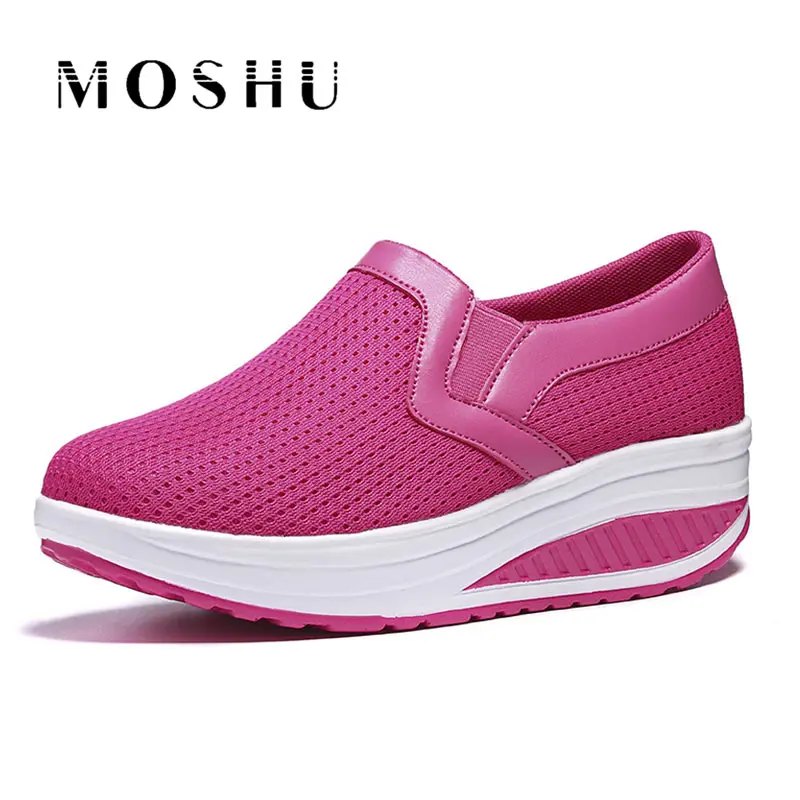 

Summer Women Sneakers Air Mesh Casual Shoes Slip On Breathable Shoes Female Plus Size 35-43 Basket Femme