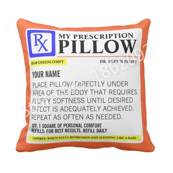 Lucu Saya Resep Bantal Baru Pribadi Label Resep Sarung Bantal ...