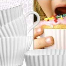 Чашки для чая силиконовые формы для выпечки кексов забавные вечерние торты Формы для кексов 4 чашки 4 блюдца в коробке