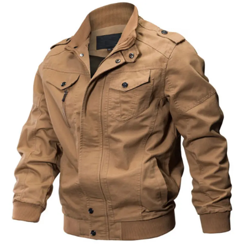 Мужская одежда, пальто, военный Бомбер, мужская куртка, тактическая верхняя одежда, дышащий светильник, ветровка, куртки, дропшиппинг - Цвет: Хаки
