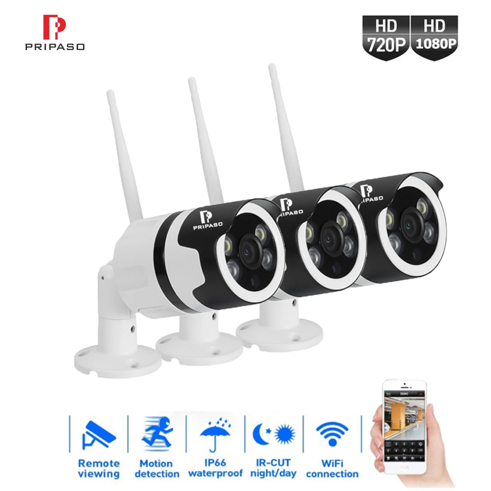 

Wifi Surveillance Camera 2 Pack HD 1080P Bullet Outdoor IP Camera Cloud Storage Security Full Color Night Vision CCTV Camera