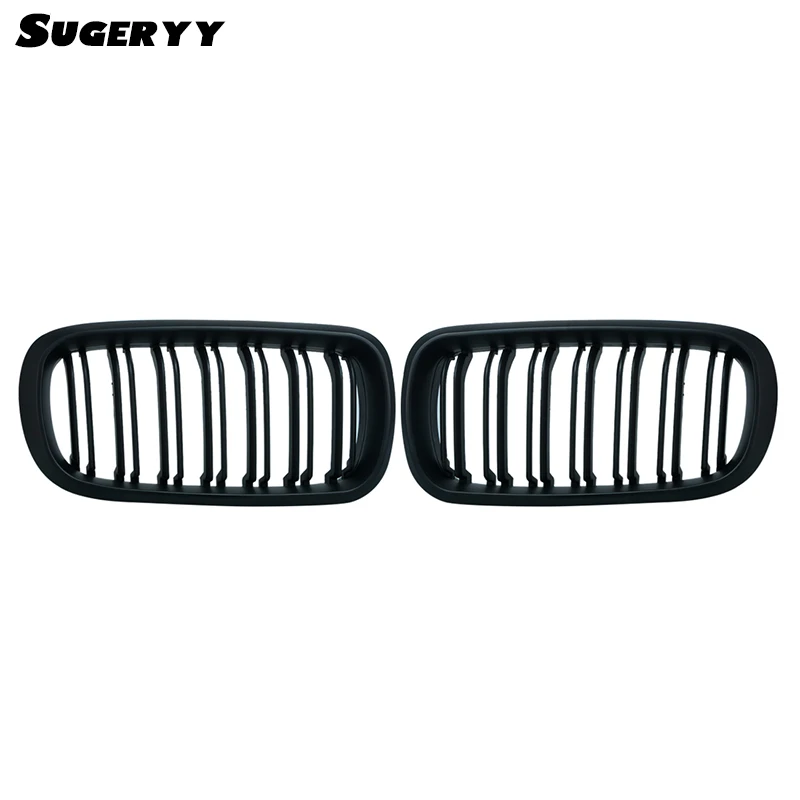 

SUGERYY 1 Pair Matte Black Front Kidney Grille Grill For BMW F15 X5 / F16 X6 2014 2015 2016 Car Dual Grills Cover Car-styling