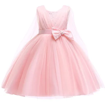 

Flower Girls Dresses for Birthday Party Clothes Lace Pageant Baby Girls Sleeveless Princess Wedding Children Prom Gowns
