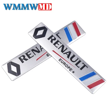 

Car Styling 2Pcs Logo Emblem Sticker Badge 3D Metal Decal For Renault Megane 2 3 Duster Logan Clio Laguna 2 Captur Accessories