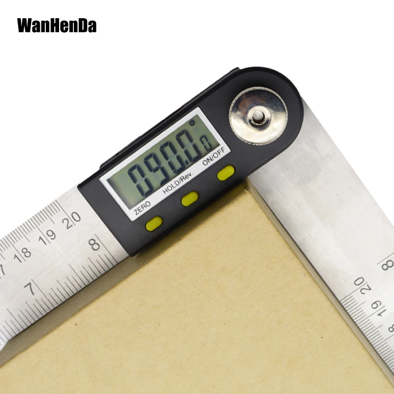  200mm Stainless Steel Digital Meter Angle Inclinometer Angle Digital Ruler Electron Goniometer Prot