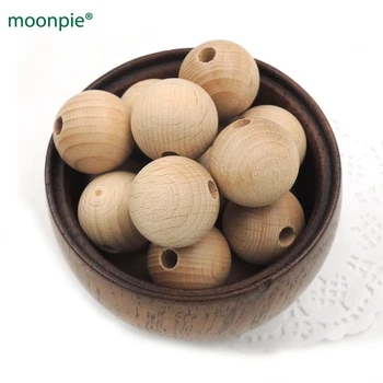 

50pcs DIY Nursing beads smooth good quality 25mm round chew beads unfinished beech wooden beads Germany beech wood EA271A
