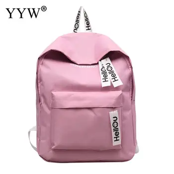 

Canvas School Bags For Teenage Girls Backpack Cute Large Capacity Rucksack Women Casual Letter Travel Bags Shoulder Bag Pink