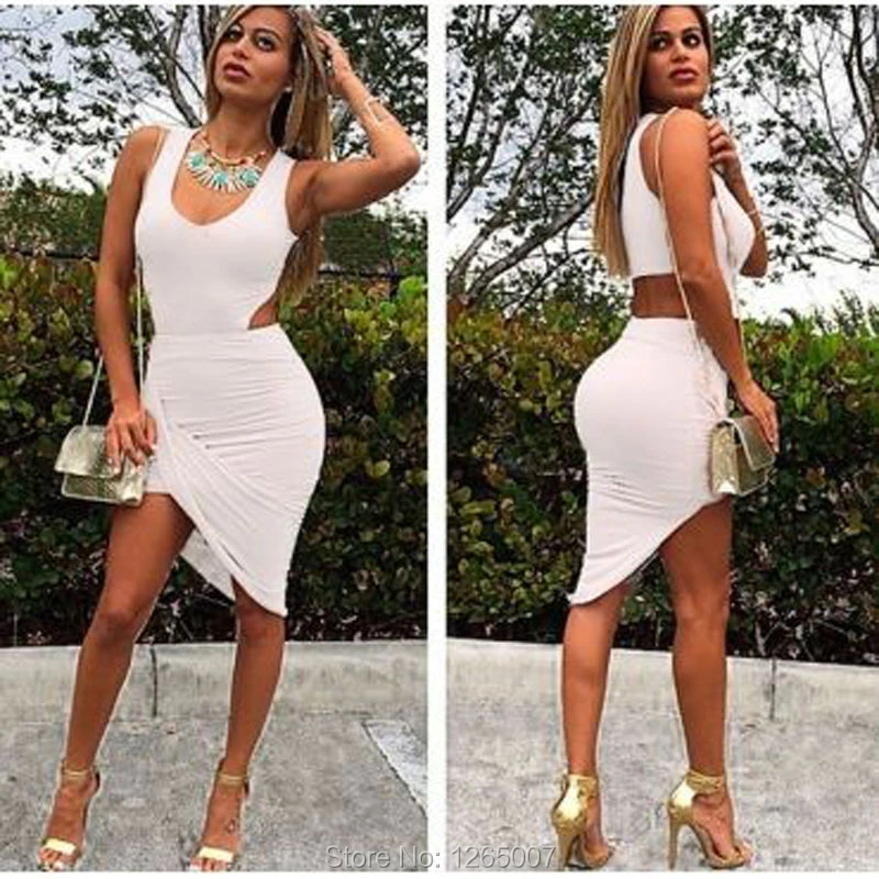 short tight white party dresses