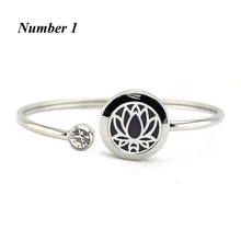 20 мм эфирное масло рассеивающий браслет ювелирные изделия 316L ароматерапия из нержавеющей стали медальон браслет браслеты для женщин(с 5 подушечками