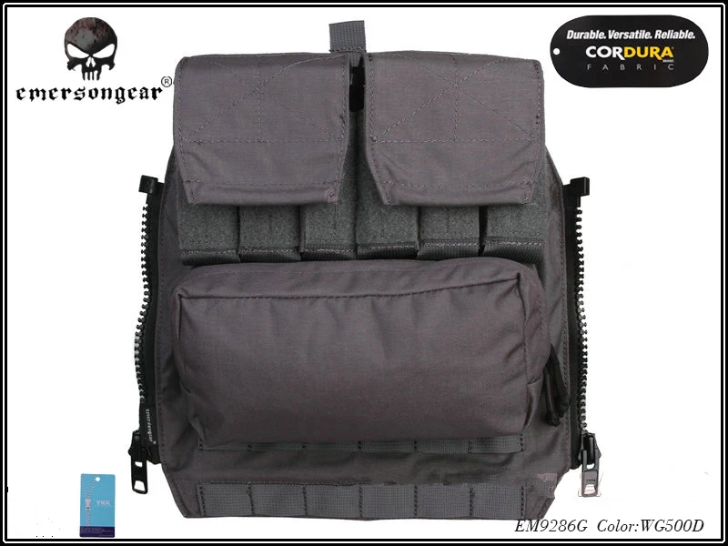 Emerson gear Back Pack на молнии панель для AVS JPC2.0 CPC Emerson тактический страйкбол Wargame Combat gear EM9286 мультикам койот черный