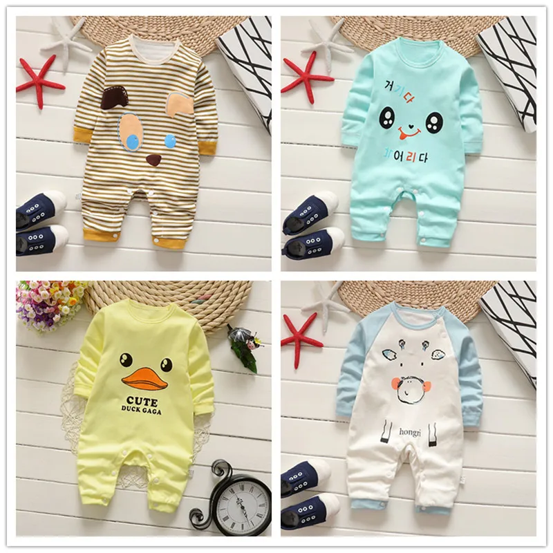 

Combed Cotton Baby Jumpsuit Newborn Pure Cotton Hardy Baby Clothes Baby Long-sleeved Crawl Suit Baby Boy Christmas Clothes