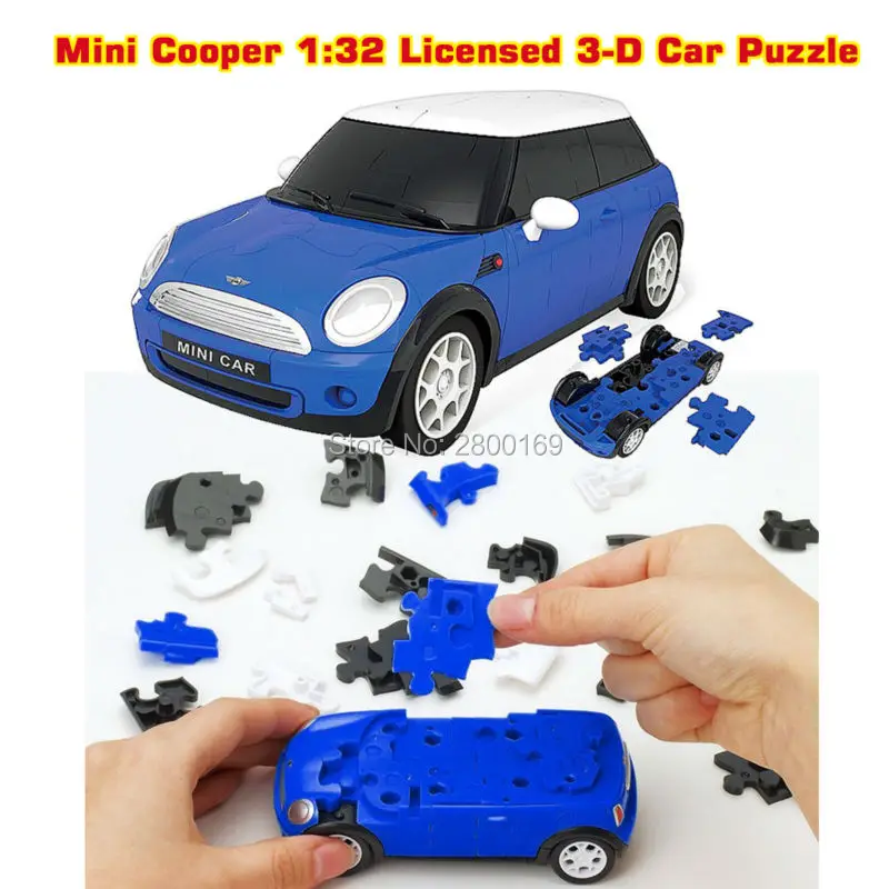 yellow mini cooper toy car