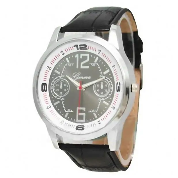 GEMIXI Мода Женева Для мужчин Искусственная кожа аналоговые кварцевые наручные часы Masculino Dourado для мальчика Feb7 W0d40