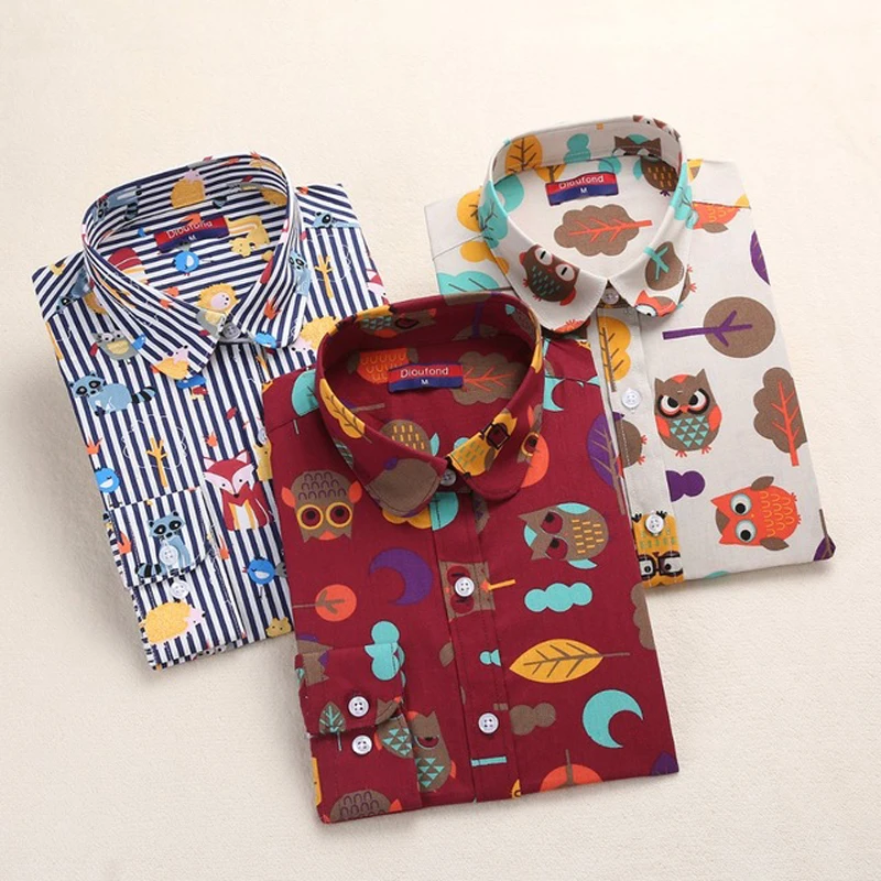 

Dioufond Summer Womens Tops and Blouses Vintage Floral Shirts Women Long Sleeve Ladies Tops Beach Lemon Shirt Plus Size 2019