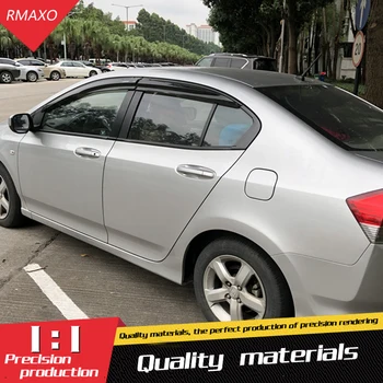 

For Honda City Plastic Window Visor Vent Shades Sun Rain Deflector Guard For Honda City Auto Accessories 4PCS/SET 2008-2012