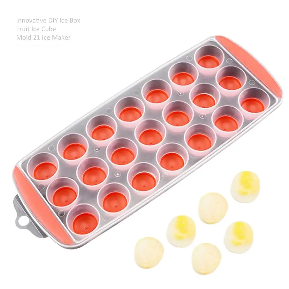 

21 Grids Innovative DIY Ice Box Fruit Ice Cube Mold Silicone Ice Tray Ice Cube Maker Kitchen Gadget Bar Kitchen Accessories