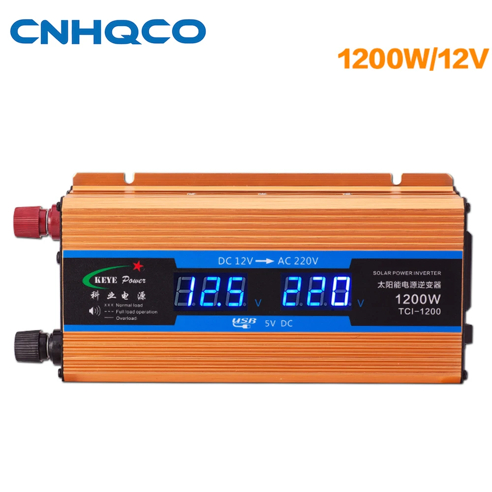 

1200W Power Inverter DC 12V to AC 220V Solar Power Converter Adapter Modified Sine Wave with digital display AE177