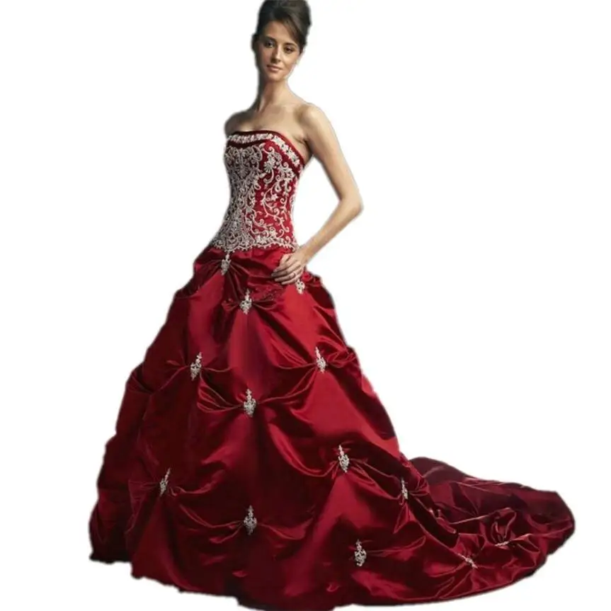 New Design  Best Satin Colored Royal Blue Dark Red  Wedding  