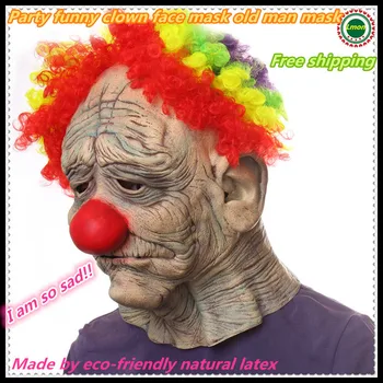 

Free shipping 2015 New Halloween Party clown mask Funny Latex Mask Party Necessaries Colorful Masquerade Masks