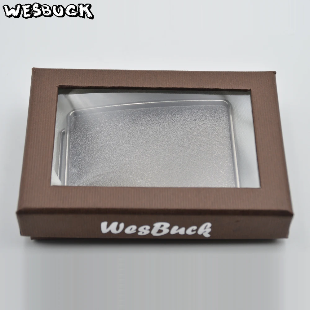 Бренд WesBuck пустая Пряжка новый стиль высокое качество прямоугольные винтажные