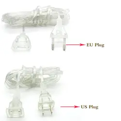 2 м удлиненный провод ЕС США Plug для легких строки светодиодный струнные Феи лампочки гирлянды для свадьбы дома и сада украшения Dropshipping