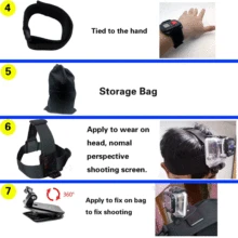 Gopro accessories set go pro kit mount SJCAM go pro Xiaomi Yi for Sony Act Cam HDR AS200V AS100V AZ1 mini FDR-X1000V/W 4 k