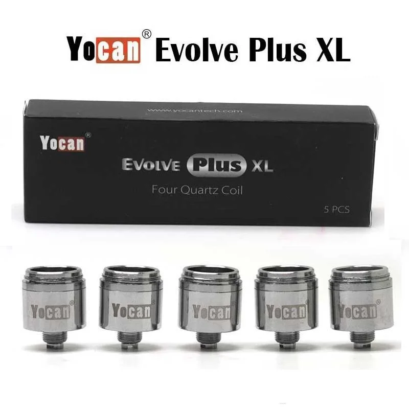 

5PCS/Pack Yocan Evolve Plus XL Coil Quartz Dual Coil (QDC) Yocan Coil Head For Evolve Plus Kit Vaporizer Electronic Cigarette