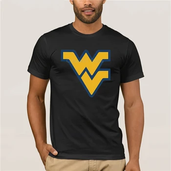 

Fashion Mens T Shirt New fashion trend wvu west virginia white Fashion summer 100% Cotton Men's Cool Short-Sleeve T-Shirt