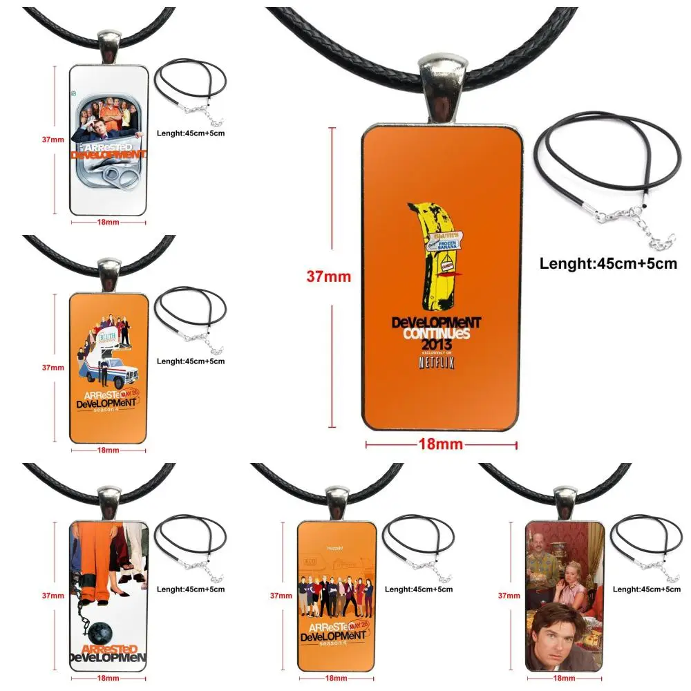 

Tv Series Arrested Development For Schoolgirl Maxi Glass Cabochon Pendant Necklace Rectangle Fashion Necklace