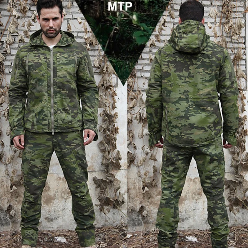 Тактическая Мультикам тропическая камуфляжная охотничья куртка MTP Рипстоп