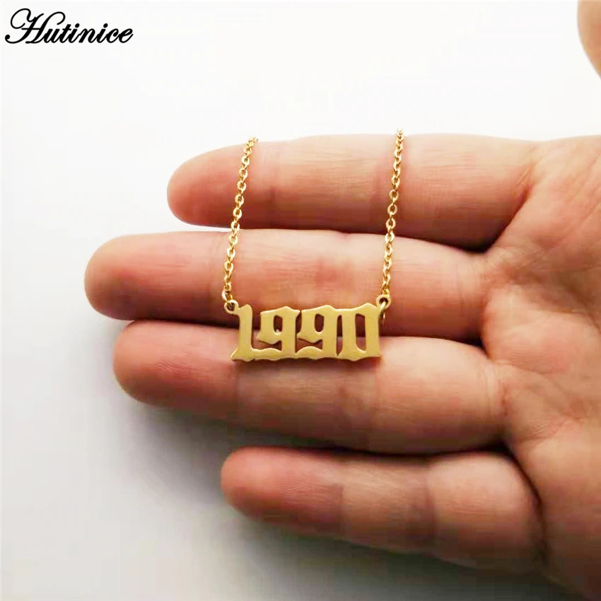 Stainless Steel Chain Choker Gold Color Gift 1990 Pendants