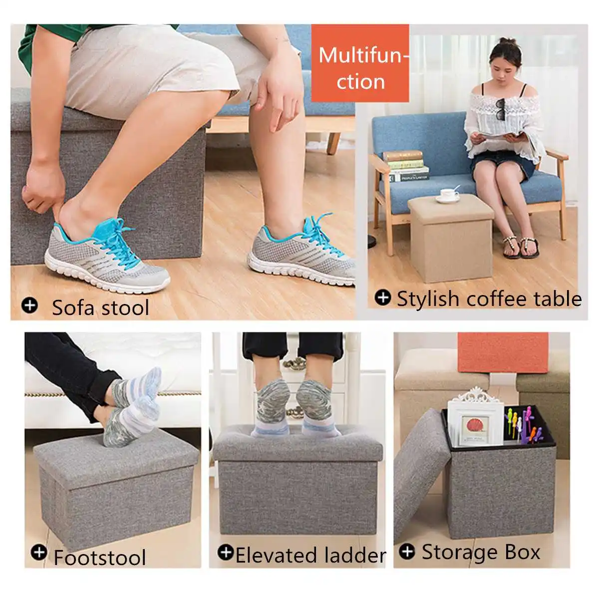 Folding Storage Stool Chairs Lounge Shoes bench Footstool Multifunction Storage Box Organizer Small Furniture Home Decoration Folding Storage Stool Chairs Lounge Shoes bench Footstool Multifunction Storage Box Organizer Small Furniture Home Decoration
