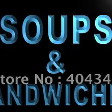 LB856-супы и бутерброды кафе светодиодный знак неонового света