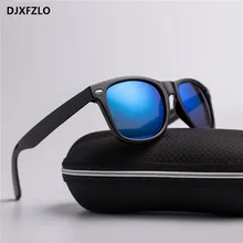 DJXFZLO новые унисекс светоотражающие винтажные солнцезащитные очки мужские брендовые заклепки