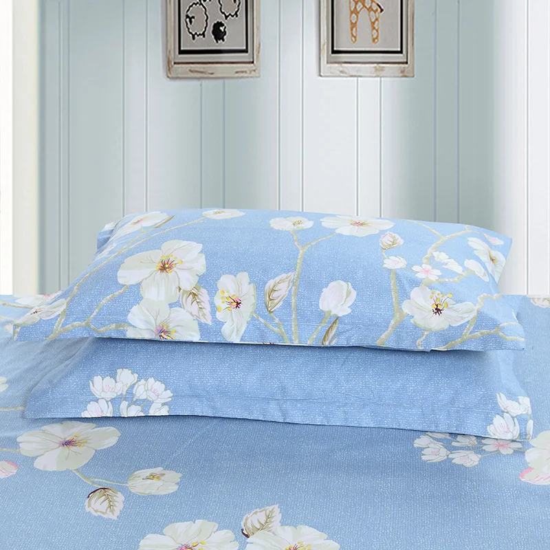 

Blue White Flowers 100%Cotton Double Pillowcases Long Pillow Case Pillow Sack 48x120cm 48x150cm Pillow Cover Pillowslip Bedding