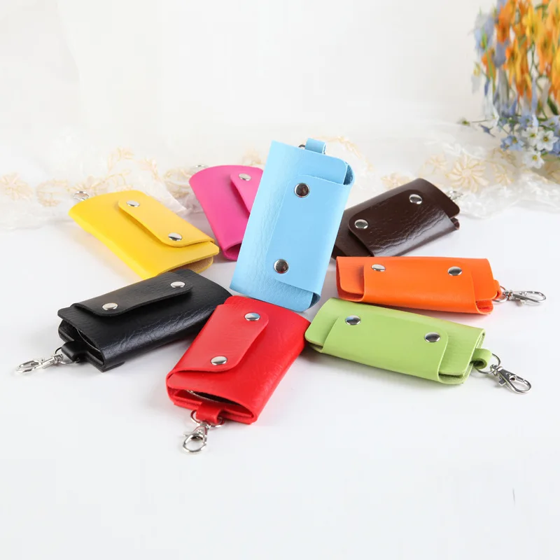 

2018 New sale PU Leather Housekeeper Holders Car Keychain Key Holder Bag Case Wallet Cover