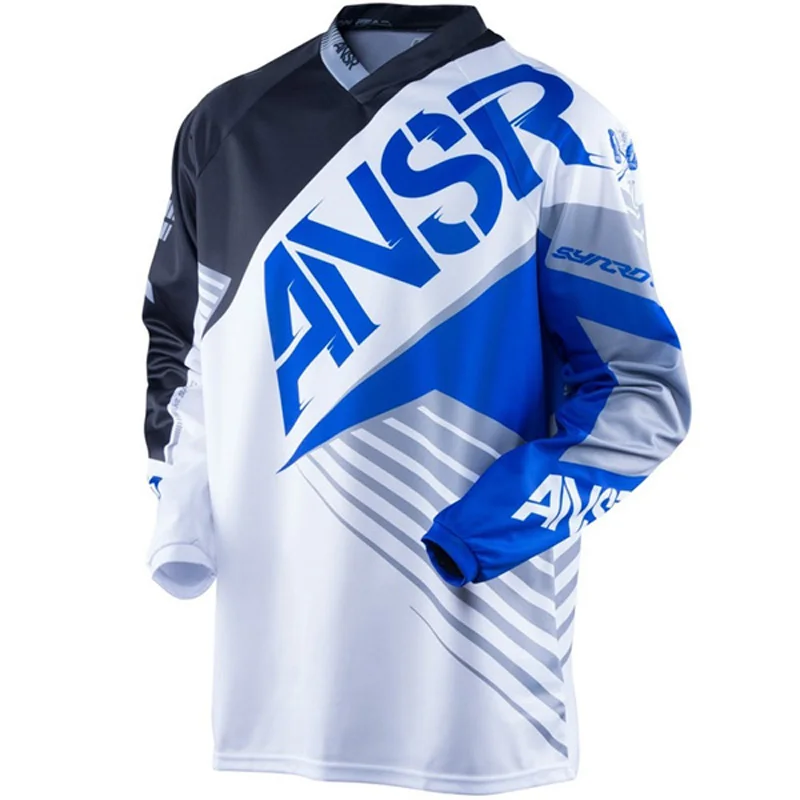 2018  ansr bike mtb fast dry moto gp shirt race downhill motocross ride cycle wear tshirt bmx long sleeve xxxl jersey